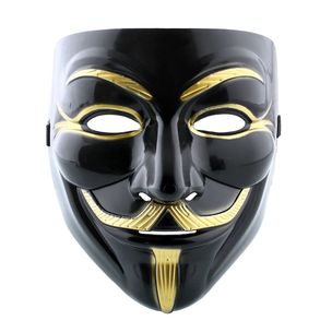 V for Vendetta Mask, Black Anonymous Guy Fawkes Mask
