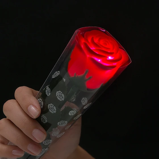 Red Rose with Color-changing LED