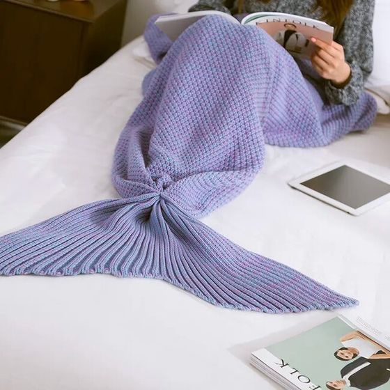 Deluxe Purple Mermaid Blanket