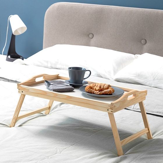 Bed Tray Table with Folding Legs
