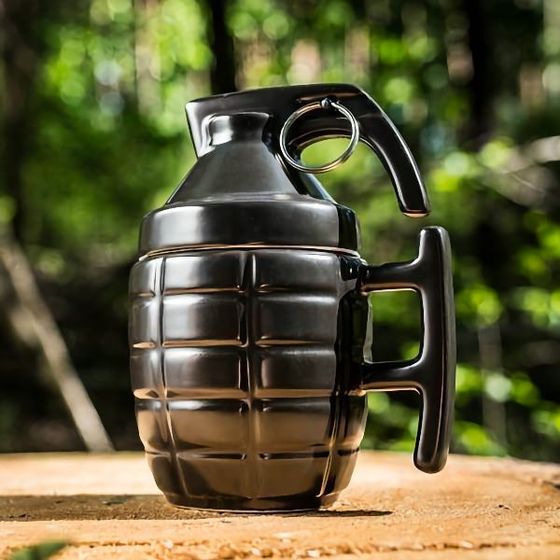Grenade Mug with a Lid