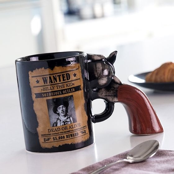 Wanted Poster Revolver Mug