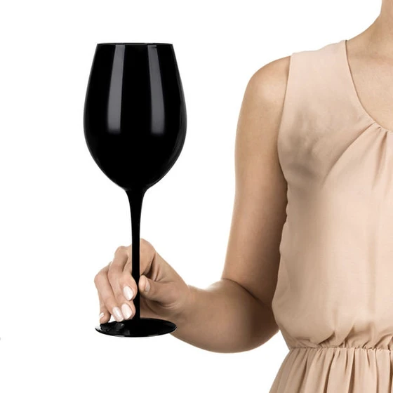 diVinto Who Cares - Black Giant Wine Glass