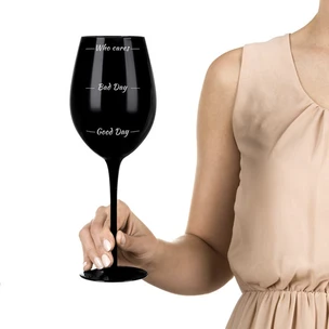 diVinto Who cares - Black Giant Wine Glass