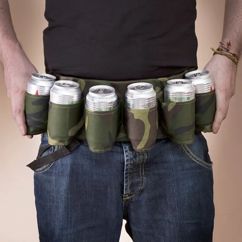 Beer Belt Holder Military Camouflage