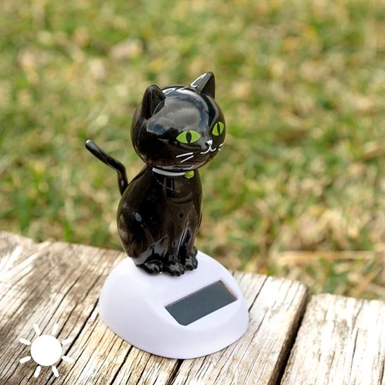 Lucky Black Cat Solar Pal