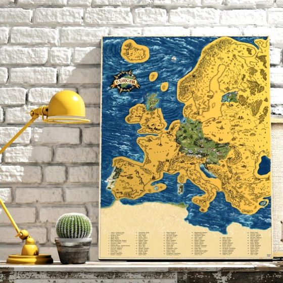 Deluxe Europe Scratch Map