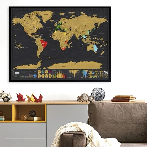 Deluxe World Scratch Map