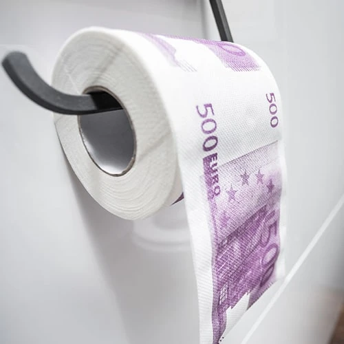 500 Euros Toilet Paper