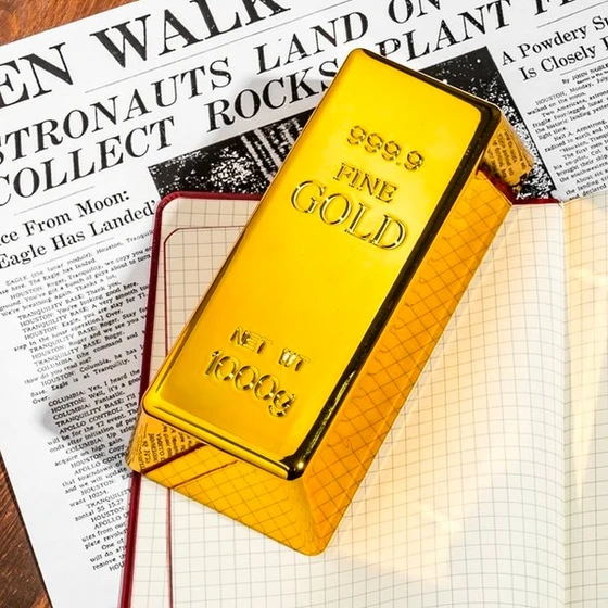 Giftwrap Gold Bullion Doorstop